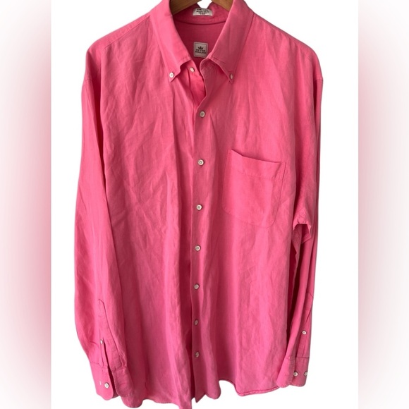Peter Millar Coastal Linen Button Down Shirt Size XL - Picture 6 of 6